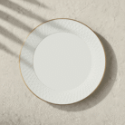 Prato Branco fio de ouro